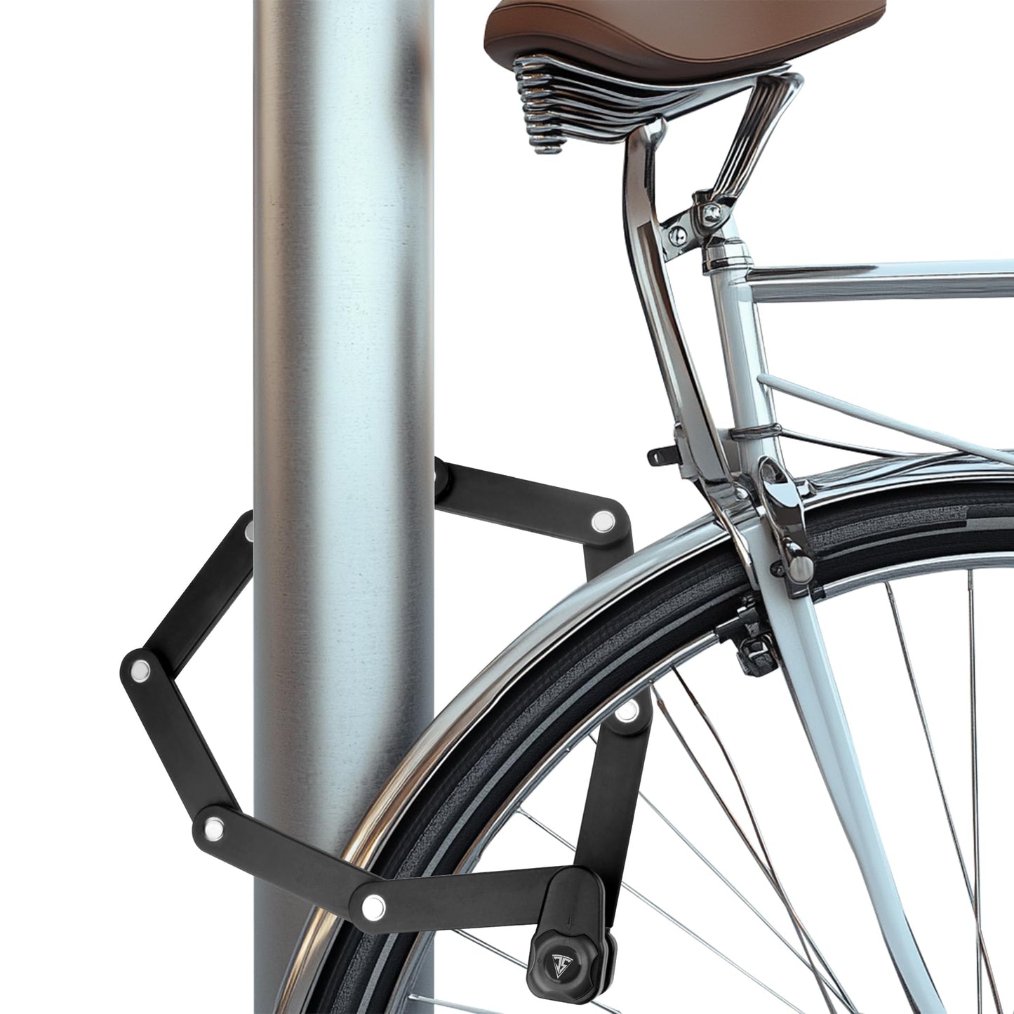 JAGASOL Heavy Duty Anti-Theft Folding Bike Lock, Combination Fold Chain Lock for Bicycle Scooter Motorcycle, 0.8 Inches Wide 0.3 Inches Thick Alloy Steel, Anti-Pinch, Anti-Crush, Anti-Saw, 110 cm