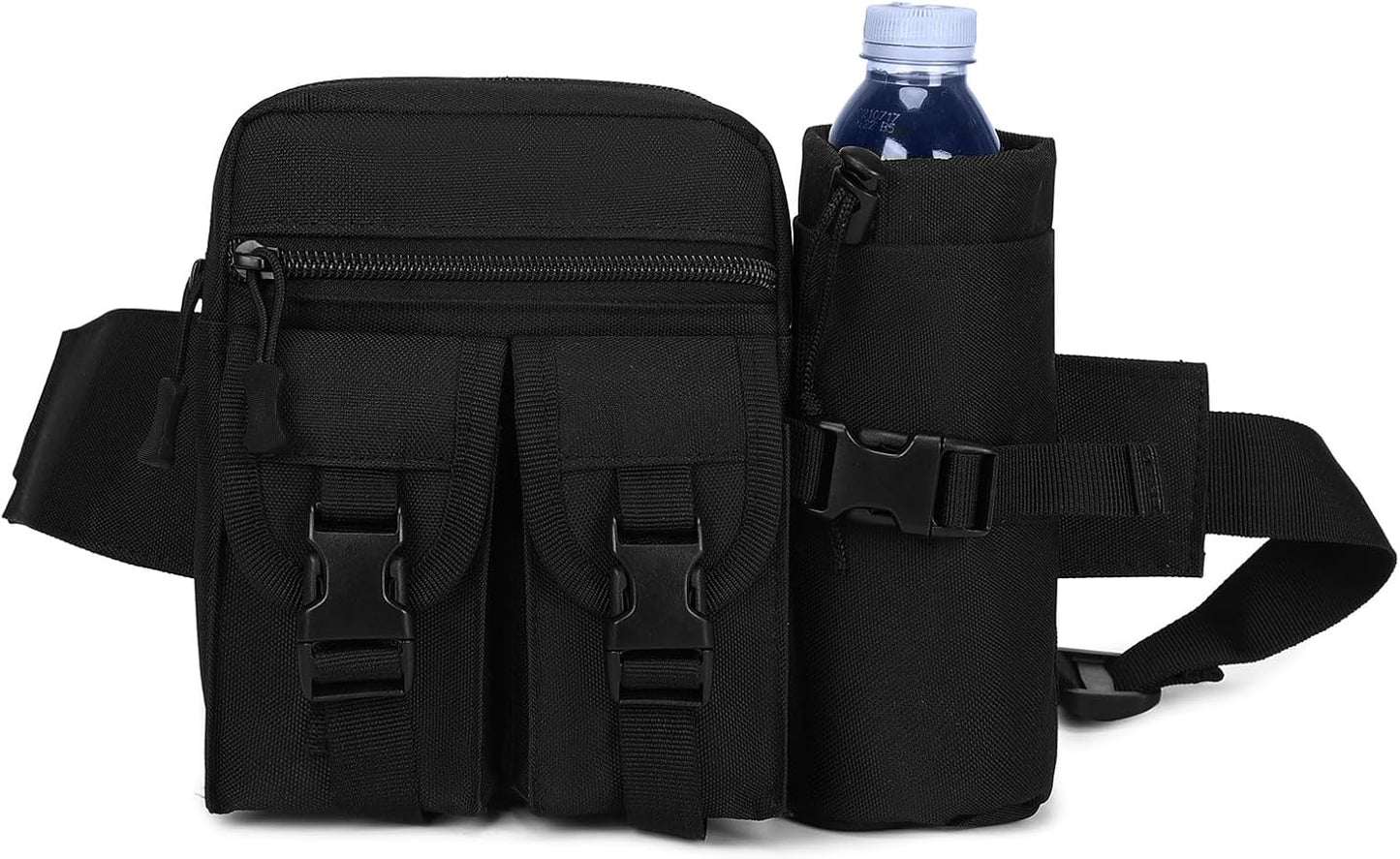 Tactical Fanny Pack with Water Bottle Holder - ArcEnCiel Outdoor Waist Bag for Fishing