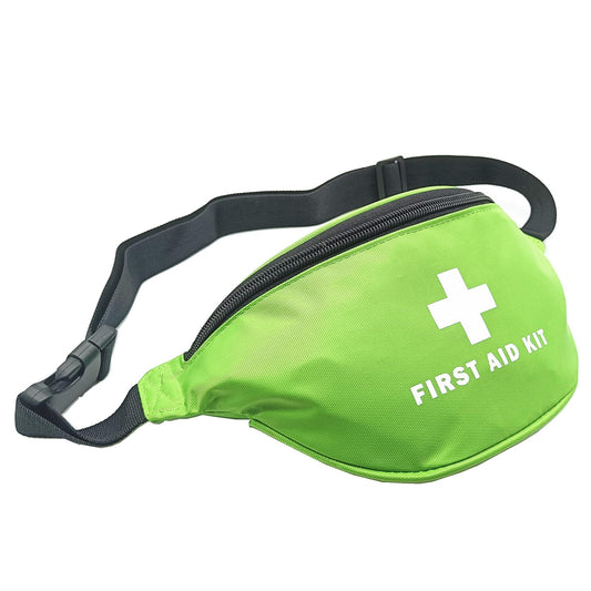 First Aid Fanny Pack First Aid Bag Red Travel Rescue Empty Pouch First Responder Storage Compact Survival Medicine Bags Pocket Container for Car Home Outdoors (Green)