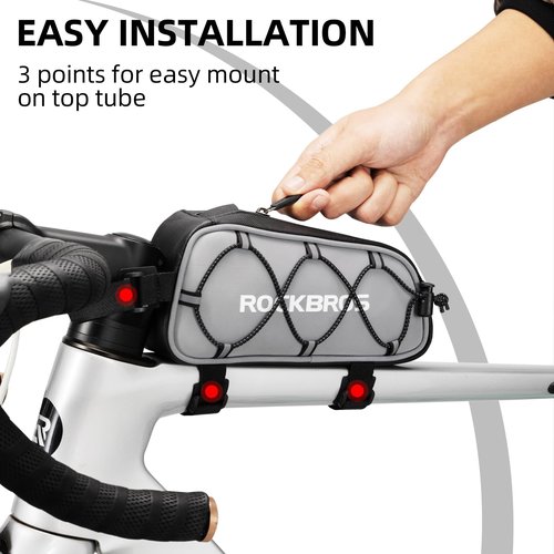 ROCKBROS Top Tube Bike Bag Bicycle Front Frame Bag Top Tube Bag Bike Accessories Pouch (STYLE 3)