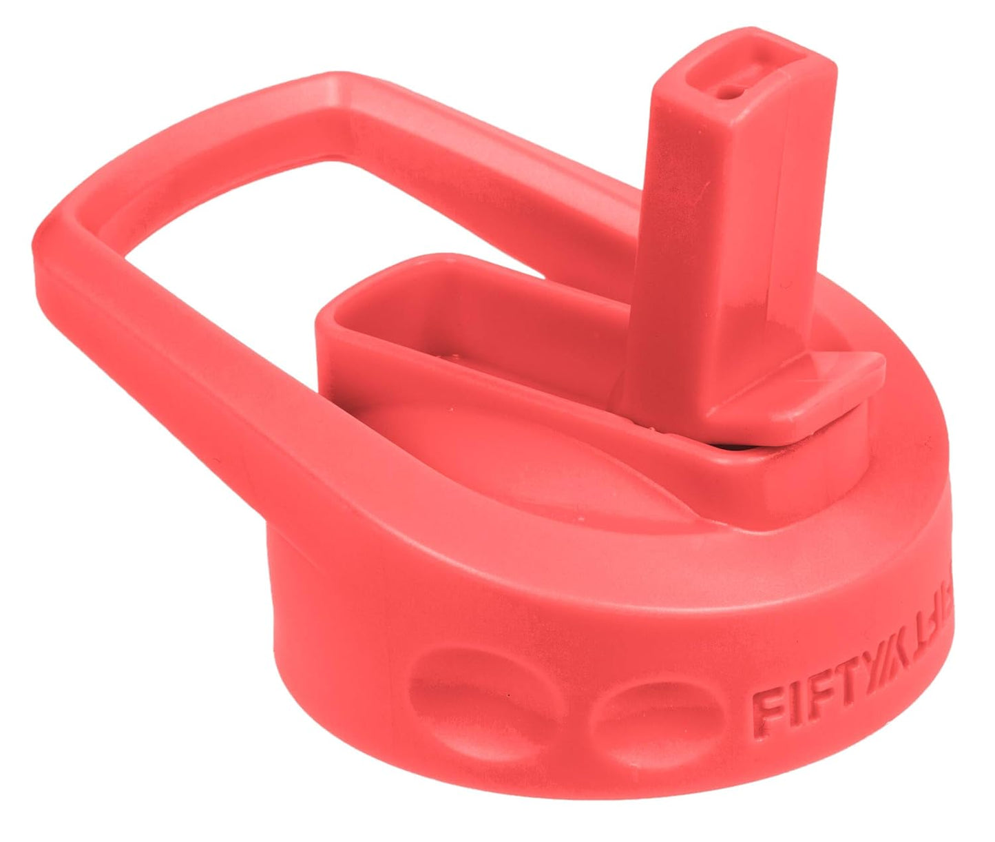 FIFTY/FIFTY A68002BK0 Wide Mouth Cap Lid Water Bottle with Straw, Plastic, Black