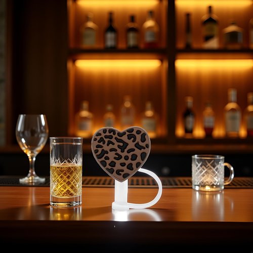 Dark Brown Straw Cover for Stanley 40&30 Oz Cup, 8mm Silicone Straw Covers Cap for Stanley Cup Accessories, Cute Topper for Tumblers, Cap Stopper for Reusable Straws Tip Lids (DM370)