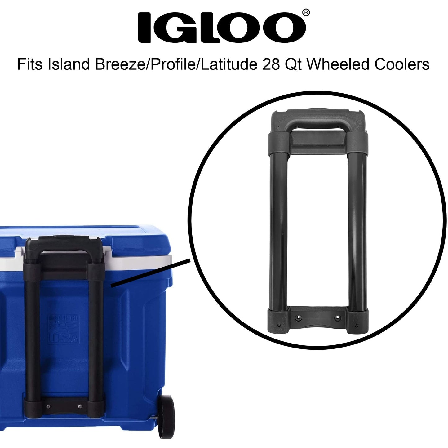 Igloo Replacement Telescoping Handle for Island Breeze/Profile/Latitude 28 Qt Wheeled Cooler