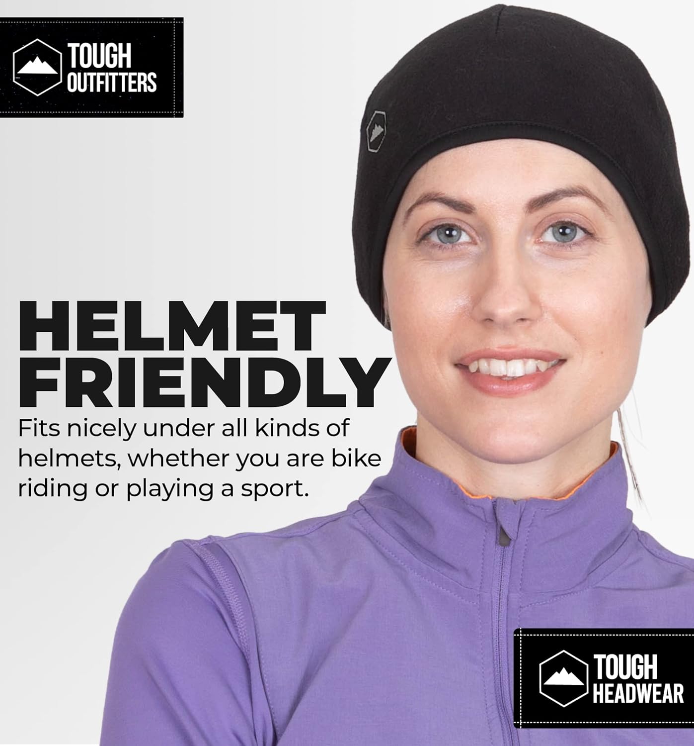 Tough Headwear Skull Cap for Men - Beanie Hats - Skully Beanie Cap - Cooling Skull Caps for Men Locs Sweat Dreads Running