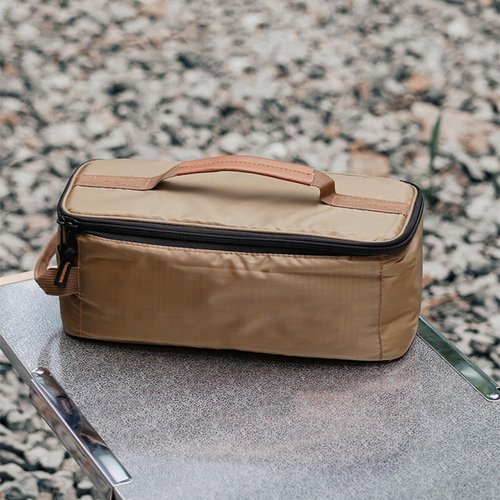 MiOYOOW Camp Utensil Organizer Bag, Portable Camping Cookware Storage Pouch Waterproof Grill Carry Bag with Hanging Loop for Camping Hiking Barbecue