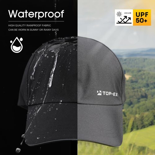 TOP-EX XL XXL Oversized Men Waterproof Beige Running Hydro Cooling Hat Detachable UV Sun Protection Neck Drape Baseball Cap for Large Heads