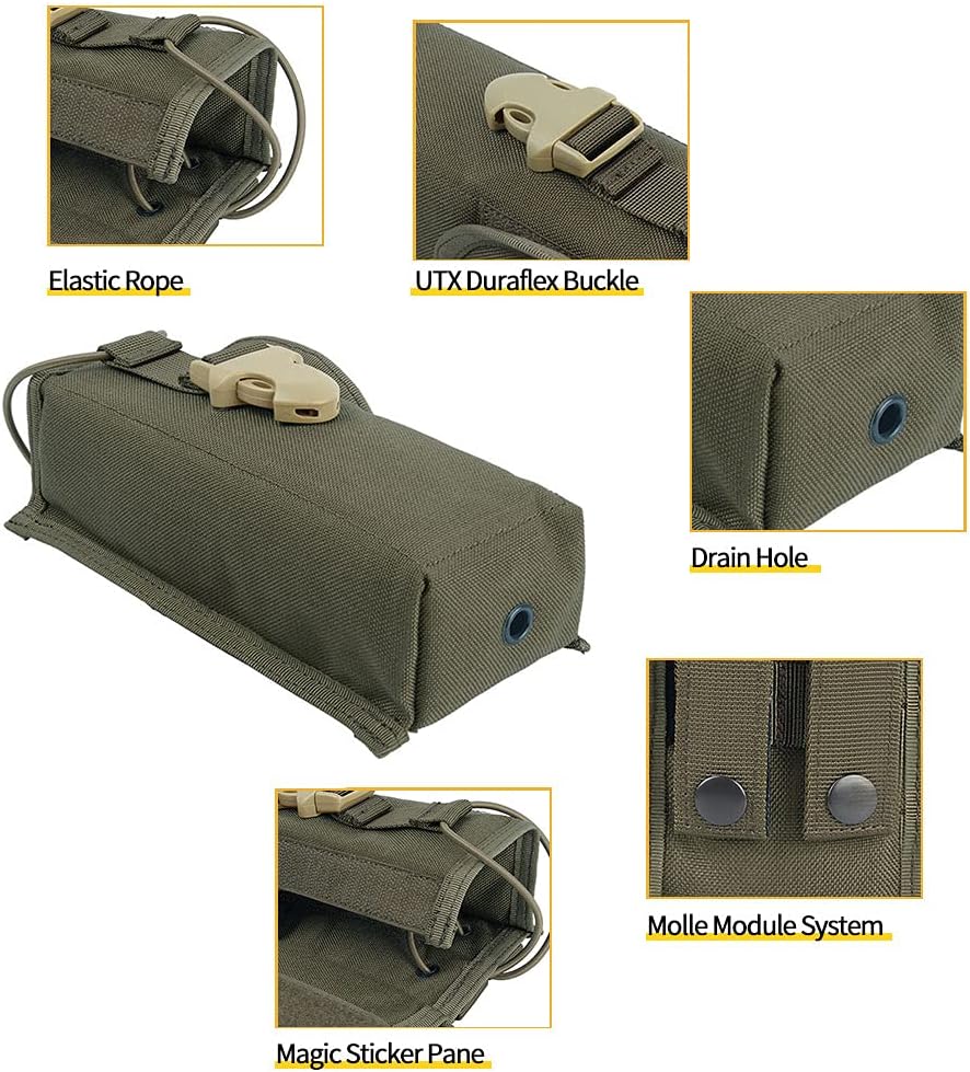 EXCELLENT ELITE SPANKER Tactical Universal Radio Holster Pouch Holder Case Bag Molle Adjustable Military Walkie Talkie Holder