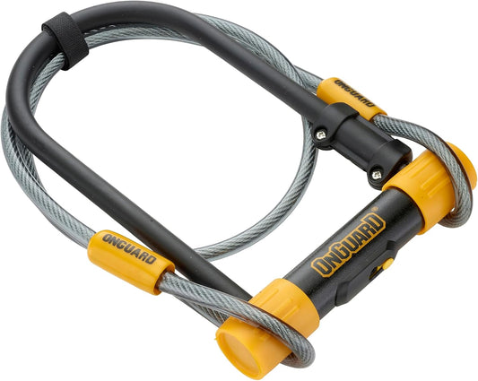 OnGuard Bulldog DT U-Lock with 4-Foot Cinch Loop Cable (Black, 4.53 x 9.06-Inch)