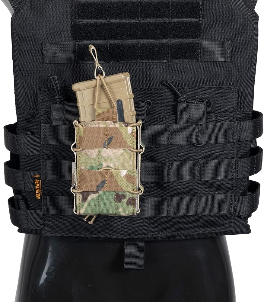 EXCELLENT ELITE SPANKER Tactical Molle Single/Double Open-Top Mag Pouch for M4 M14 M16 AR15 G36 Magazine