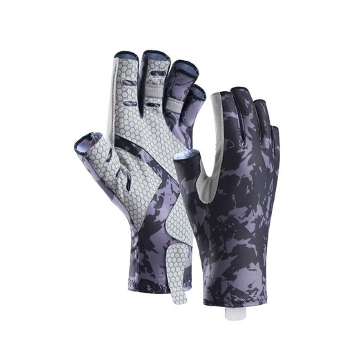 CHSMONB Fishing Gloves UPF50+ Sun Gloves, UV Protection Fingerless Gloves Men Women for Fishing, Kayaking, Rowing, Paddling, Canoeing, Hunting (GL)