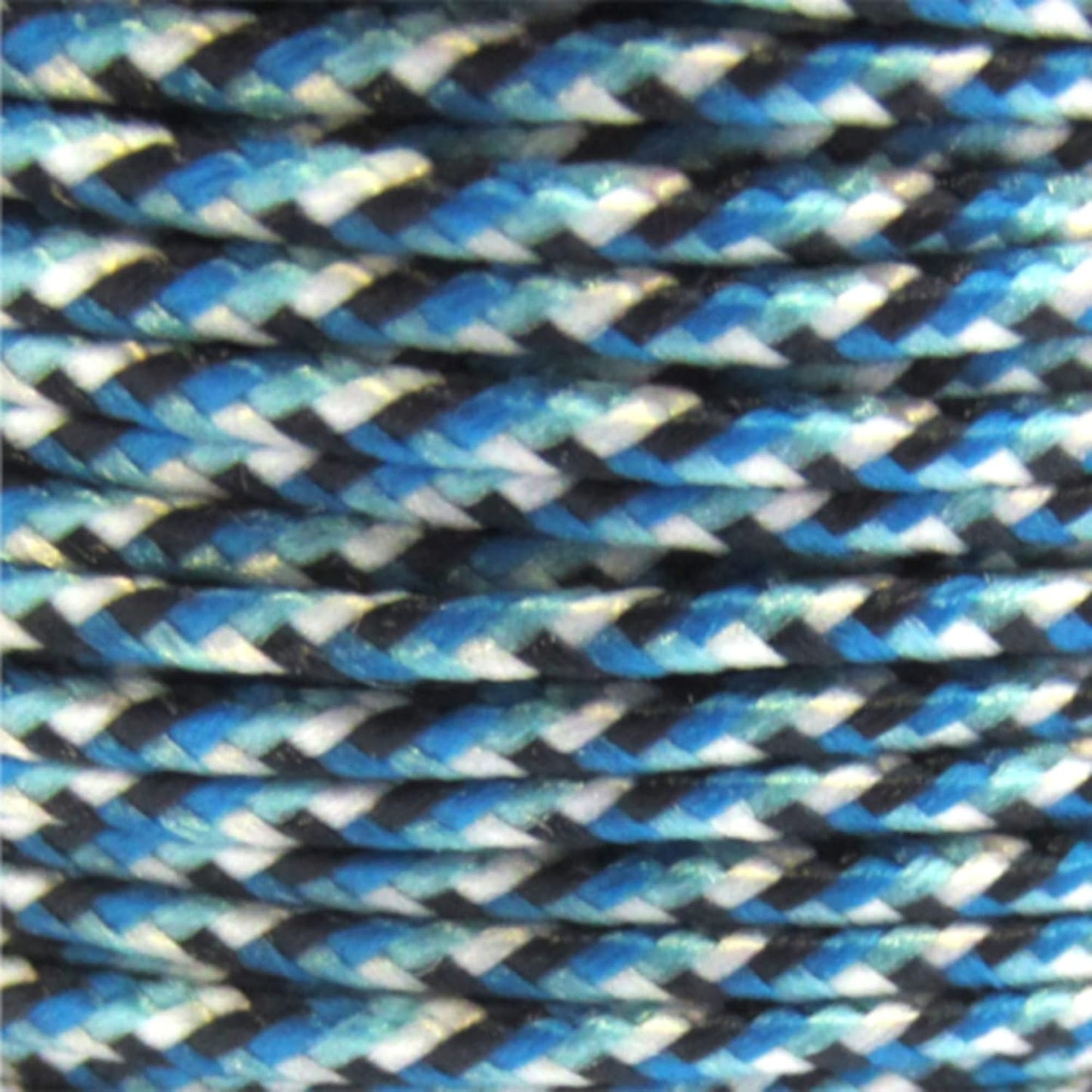 Micro Paracord 1.18mm - 125ft Braided Cord Spool in Blue Snake - USA Made