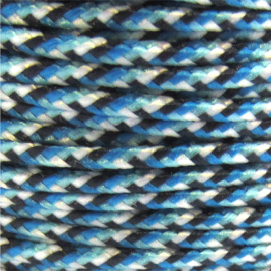 Micro Paracord 1.18mm - 125ft Braided Cord Spool in Blue Snake - USA Made