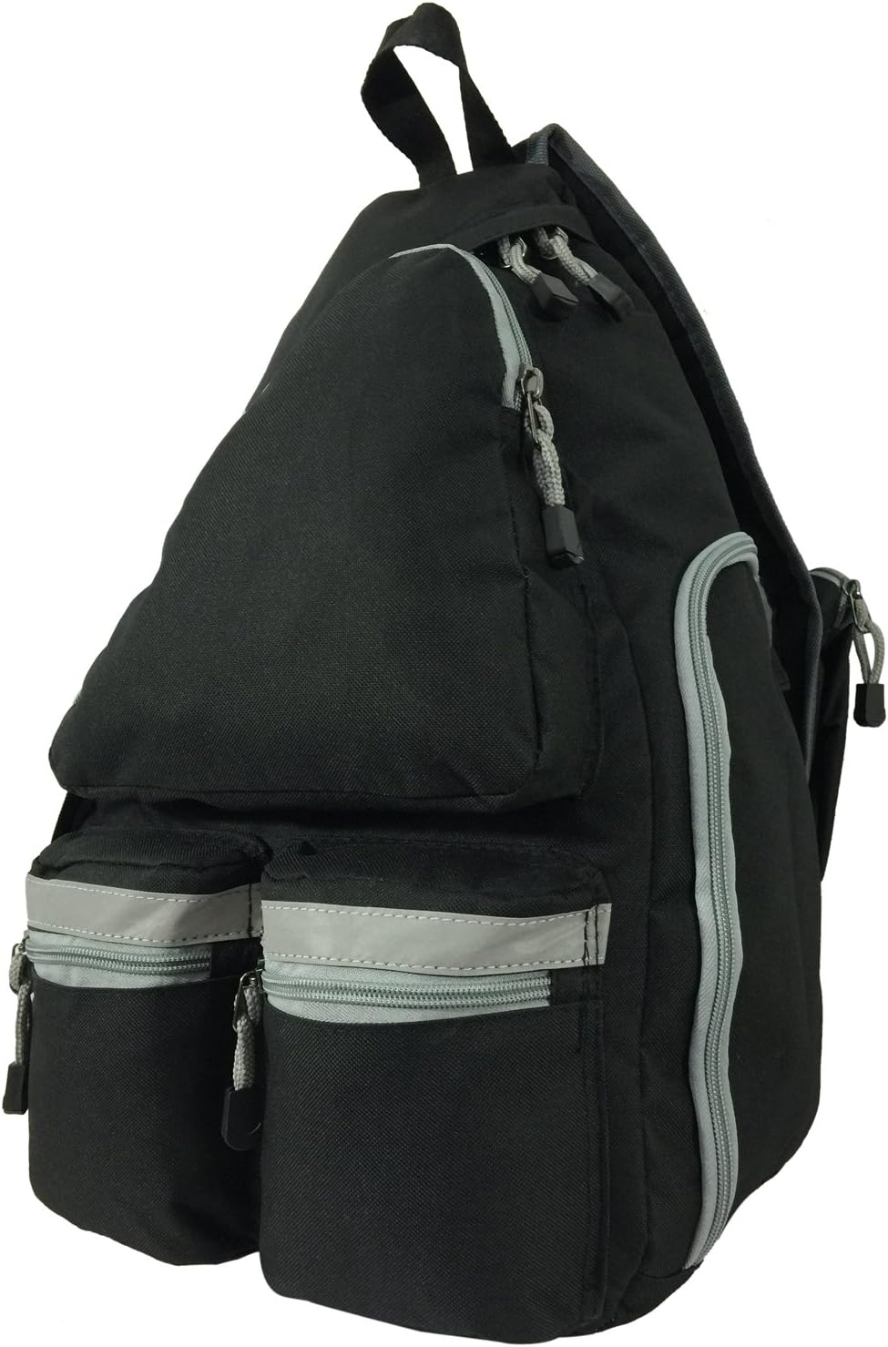 K-Cliffs Heavy Duty Sling Backpack Water-Resistant Laptop Bookbag Body Bag Bright Color Safety Reflective Stipe