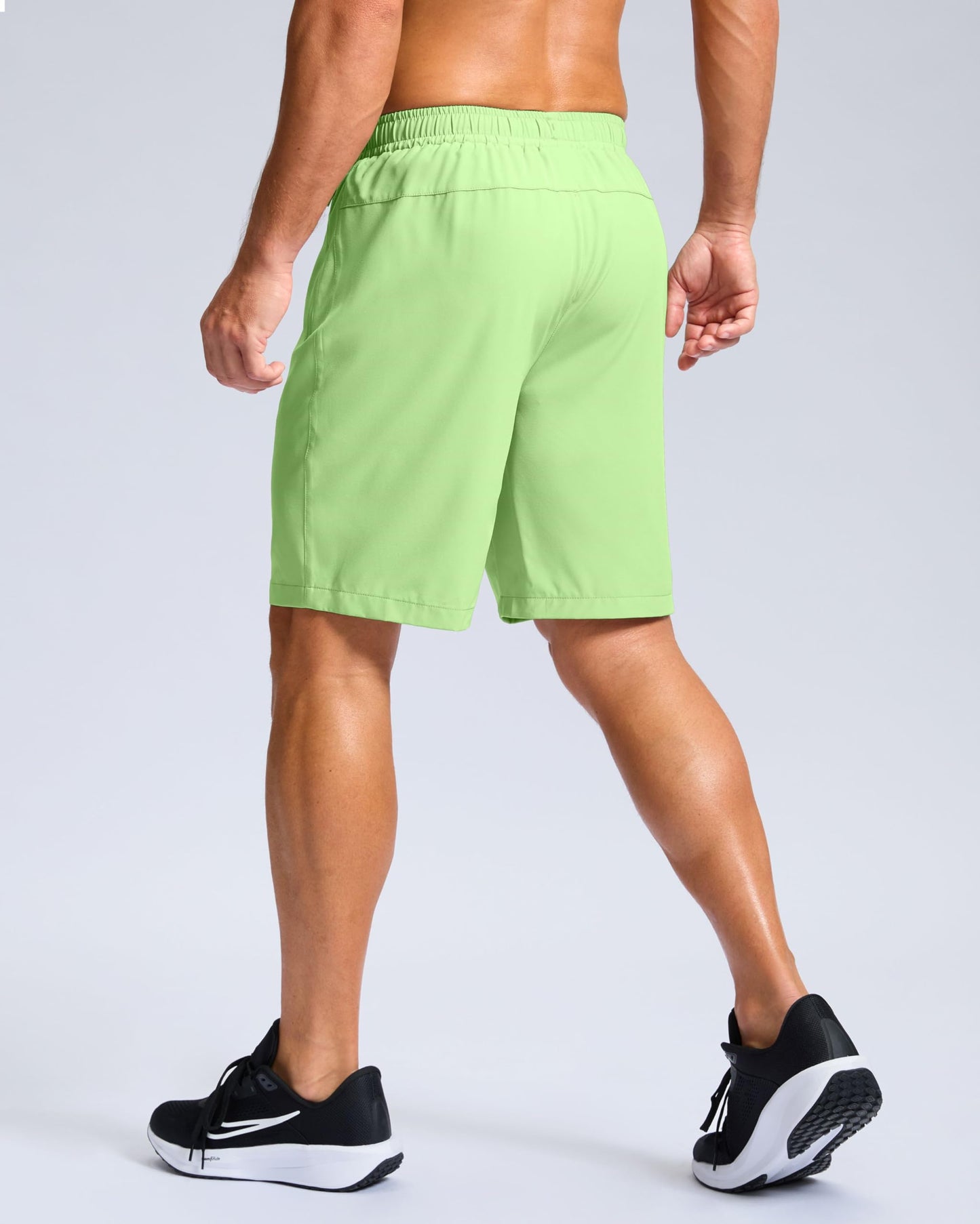 Men's Athletic Running Shorts with Zipper Pockets Quick Dry 7"/ 5"/ 9" Workout Gym Shorts for Basketball Hiking(Mint Moment,5XS)