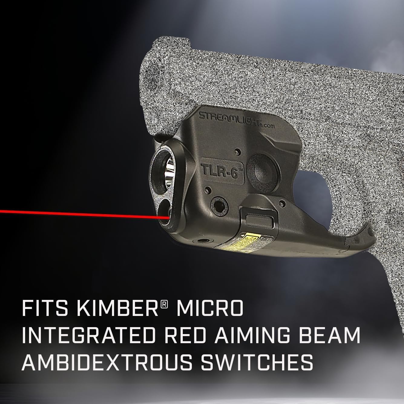 Streamlight 69276 TLR-6 100-Lumen Tactical Weapon Light with Integrated Red Aiming Laser Designed Exclusively and Solely for Kimber Micro .380ACP Only, Black