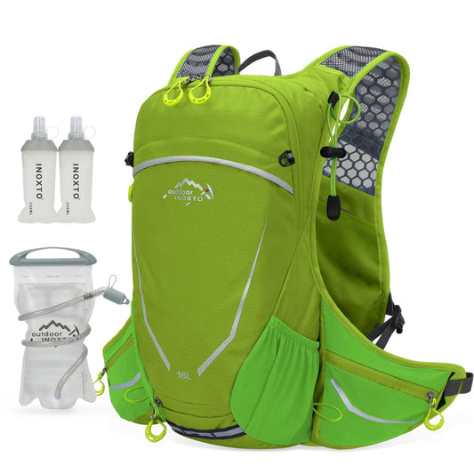 IX INOXTO 16L Hydration Backpack with Free 2-Liter Water Bladder The Lightweight Hydration Pack for Cycling (Green)