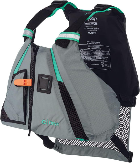 Onyx U.S. Coast Guard and Transport Canada Approved MoveVent Dynamic Paddle Vest for Adults for Kayaking, Canoeing, Stand Up Paddleboarding