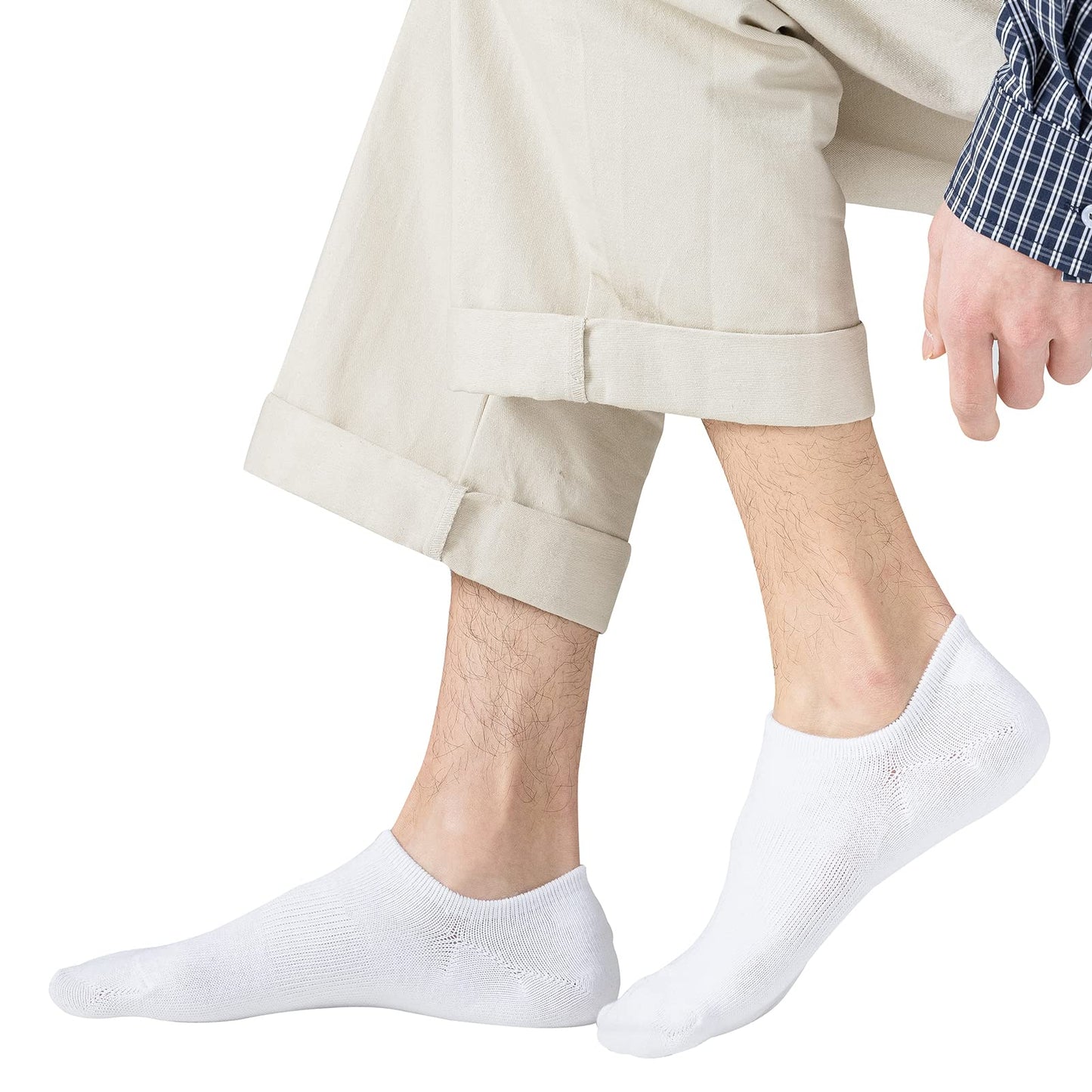 JORMATT 6 Pairs Mens & Women No Show Socks Non-Slip, Athletic Sneaker Cotton Invisible Low Cut Socks for Mens Shoe Size 6-10