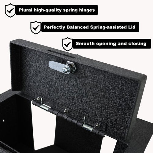 Center Console Safe Vault - KEREN Console Gun Safe Box Compatible with Honda Ridgeline,Passport 2016-2023 and Pilot 2016-2022, with Fingerprint Lock