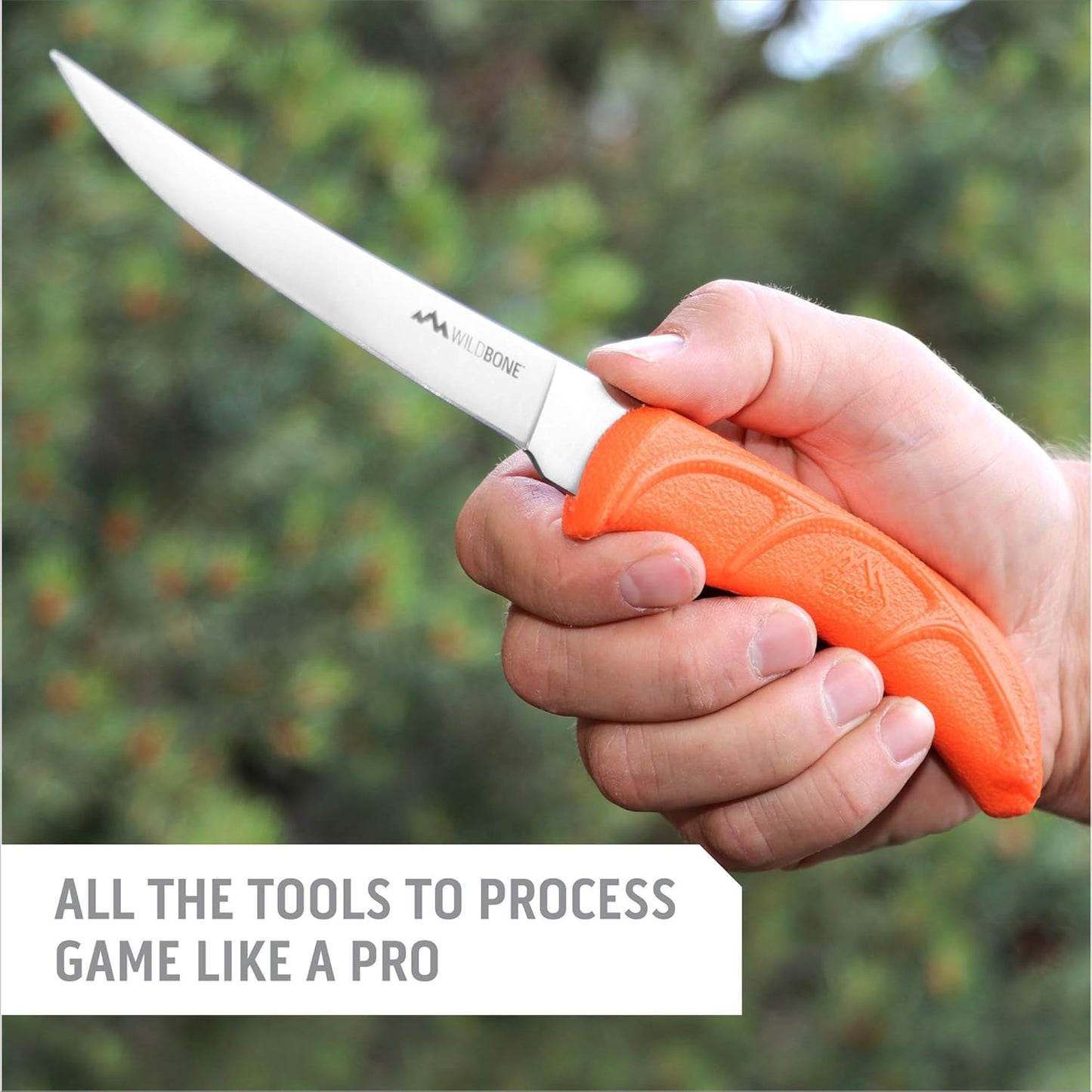 OUTDOOR EDGE WildPak, 8-Piece Field to Freezer Hunting & Game Processing Knife Set with Caping Knife, Gut-Hook Skinner, Boning/Fillet Knife, Wood/Bone Saw, Spreader, Gloves, and Hard-Side Carry Case