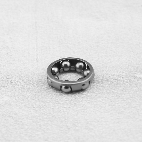 YINETTECH 4pcs Bike Ball Bearing Retainer 7 Balls Bicycle Repair Accessories Ball Bearing Cage Bicycle Ball Bearing for Bike Front Wheel Ball Bearing Bracket, 1/4'' X 7 Balls
