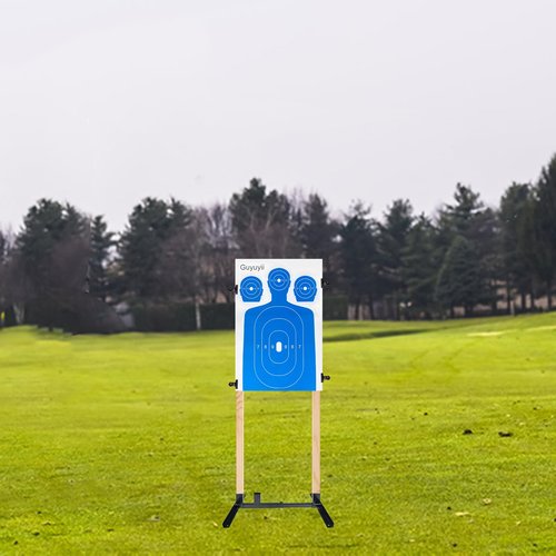 Guyuyii Shooting Targets - 20/25/50 Pack High-Contrast Gun Range Targets for Indoor and Outdoor Shooting Range - Multi-Zone Design for Handgun, Rifle, and Airgun Practice - 12" x 18" / 14" x 22" Sizes