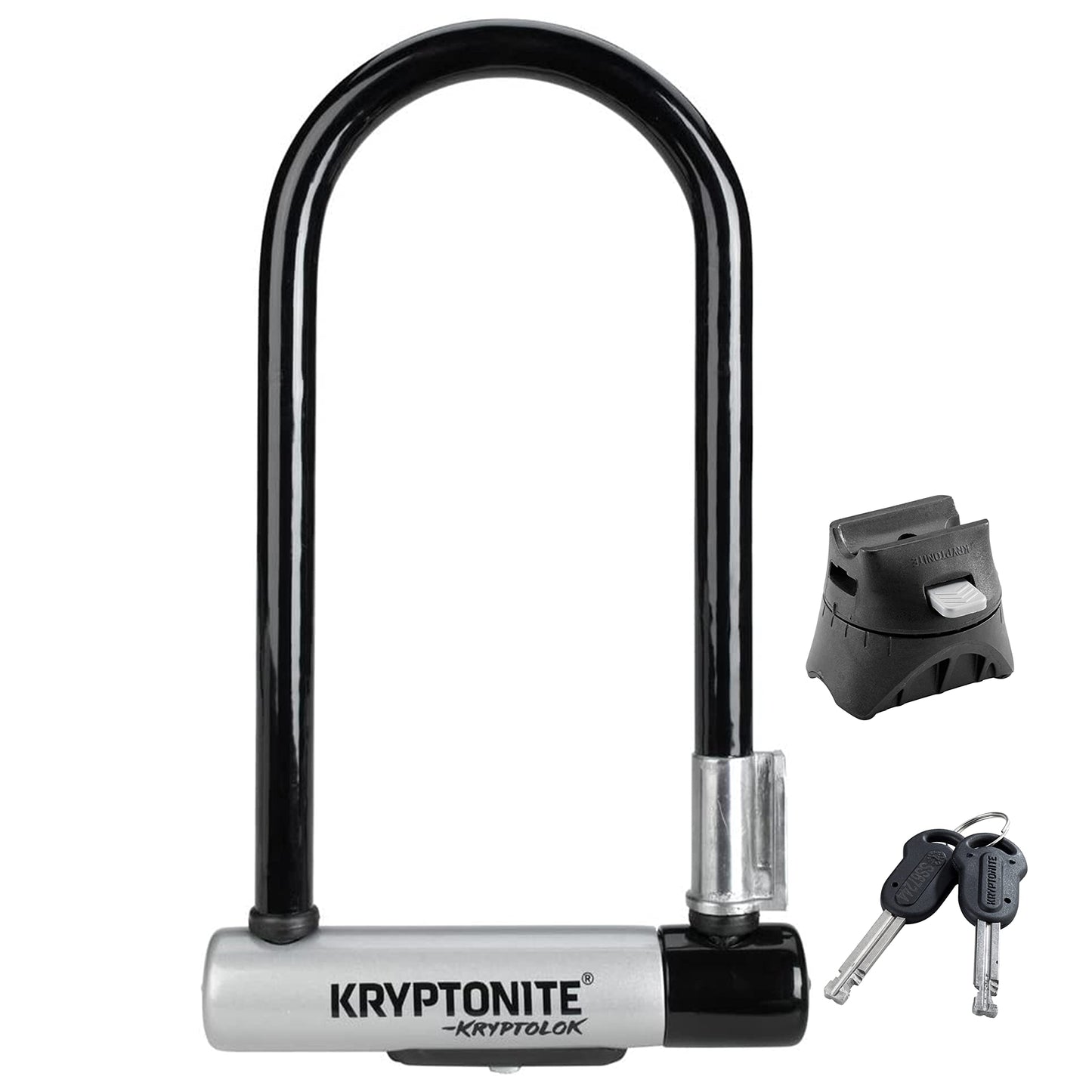 Kryptonite Bike Lock Bundle with U-Lock, Chain Lock and Mounting Bracket