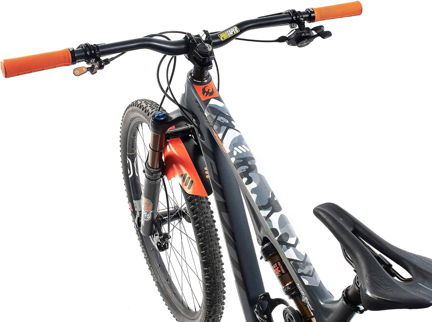 All Mountain Style Bike Frame Protector Universal Fit - 9-Piece Set for Down Tube, Chainstay, Cable Wear, High-Impact Honeycomb PVC to Protect Your Bike from Scratches, Chips and Dings