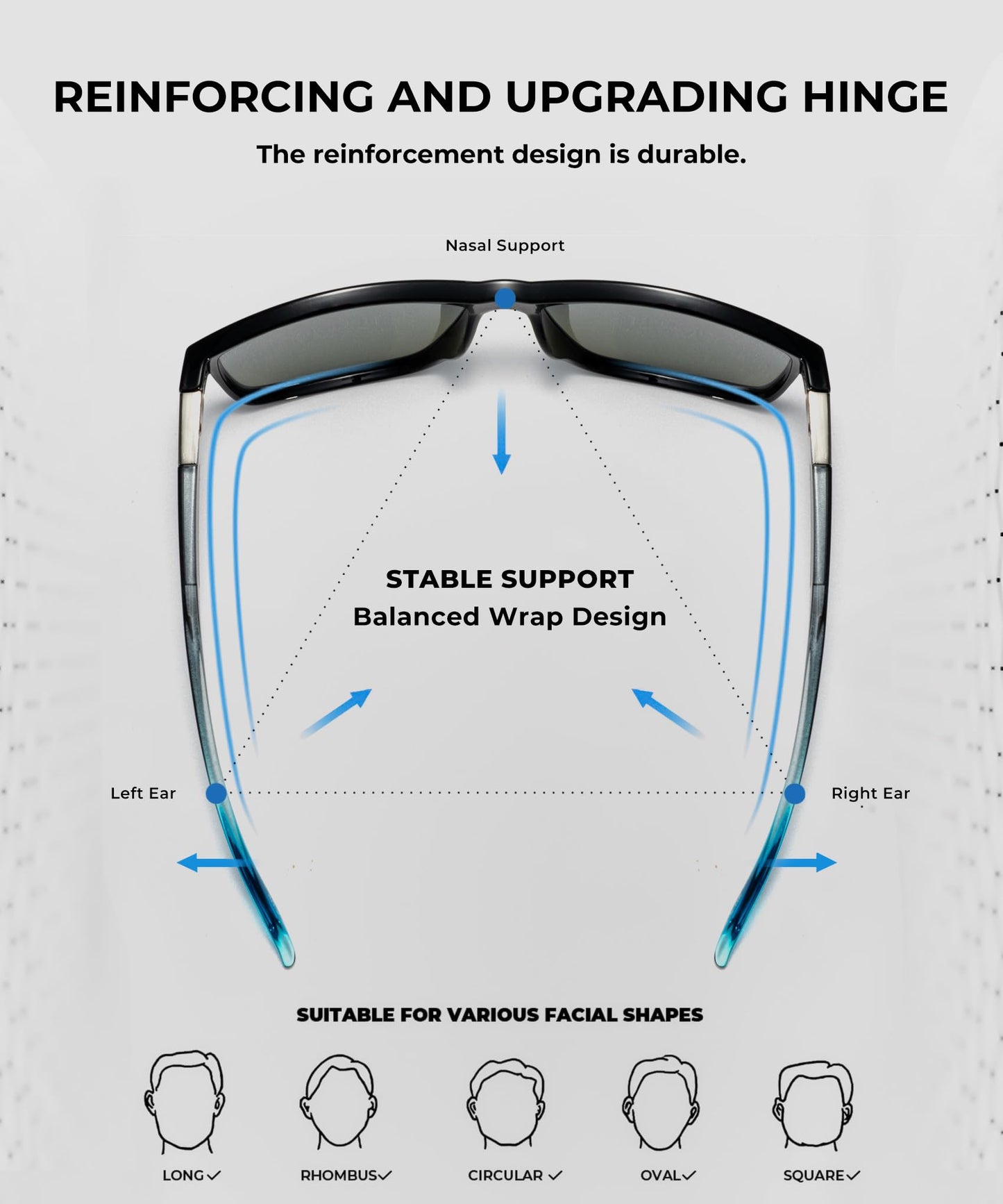 KALIYADI Polarized Sunglasses Men Mens-Sunglasses: Unisex Polarized Sun Glasses Lightweight Driving Fishing UV Protection