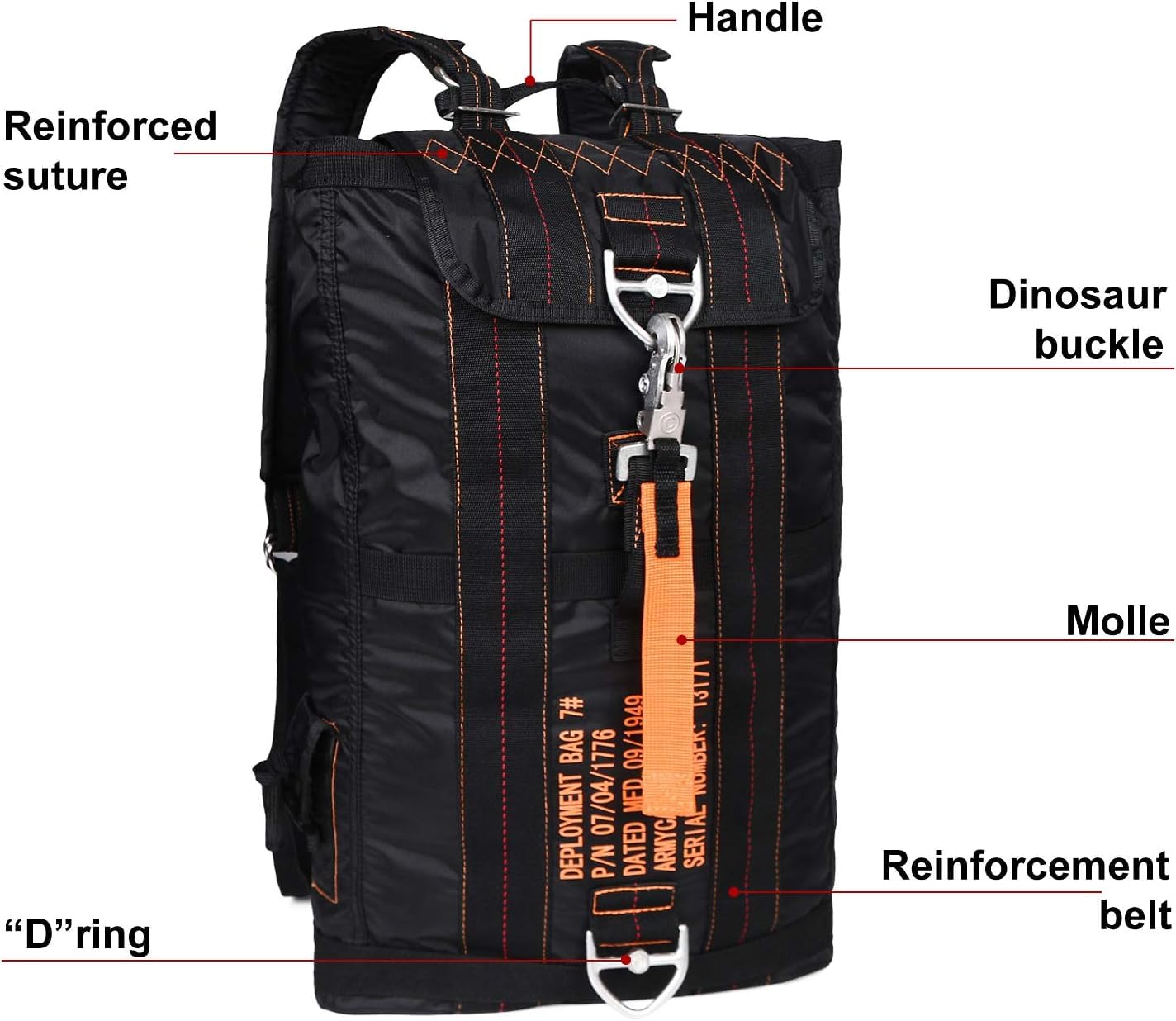 HYKING AIR FORCE Parachute Buckles Hook Tactical Deployment Weekender Backpack