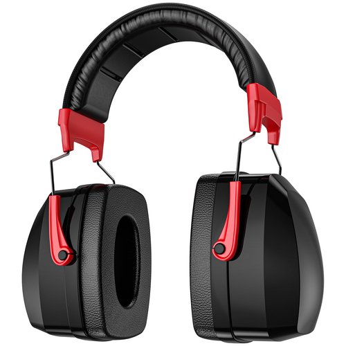 ProCase Extra Large SNR 37dB Noise Cancelling Headphones, Hearing Protection Ear Muffs for Noise Reduction NRR 35dB -Red