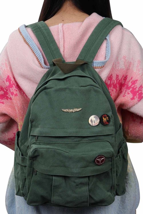 Verycos Adult Cosplay Bag Backpack Vintage Canvas Bookbag Casual Travel Tactical Daypack