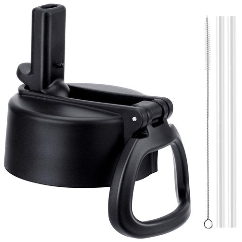 Soledea Straw Lid for Hydro Flask Wide Mouth, Lids with Straw for Hydroflask 12 16 18 20 32 40 oz Wide Mouth, Replacement Cap Wide Mouth Accessories Flip Lid Flex Handle