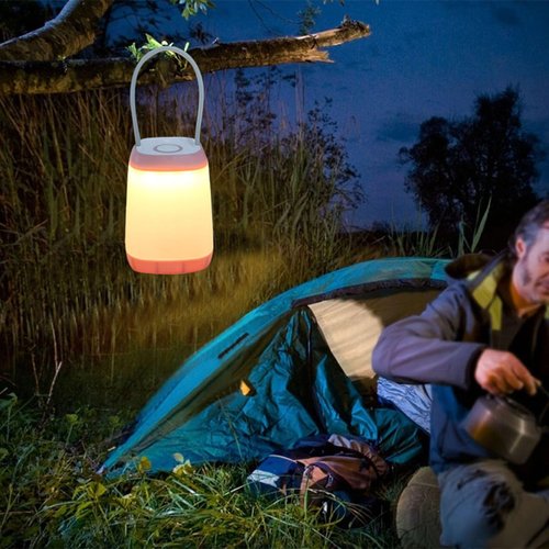 Hilngav 3 Pack LED Camping Light, 3 Light Modes Battery Powered Night Light for Indoor and Outdoor Emergency Light, Tent Lantern, Camping (Pink, Black, Green), three-colour