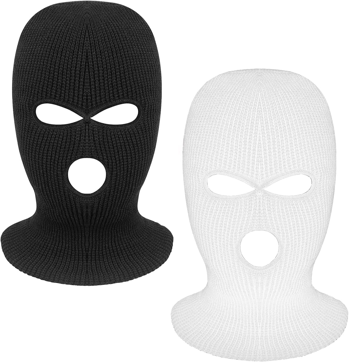 3-Hole Full Face Mask | Knitted Winter Balaclava Cap for Outdoor Sports