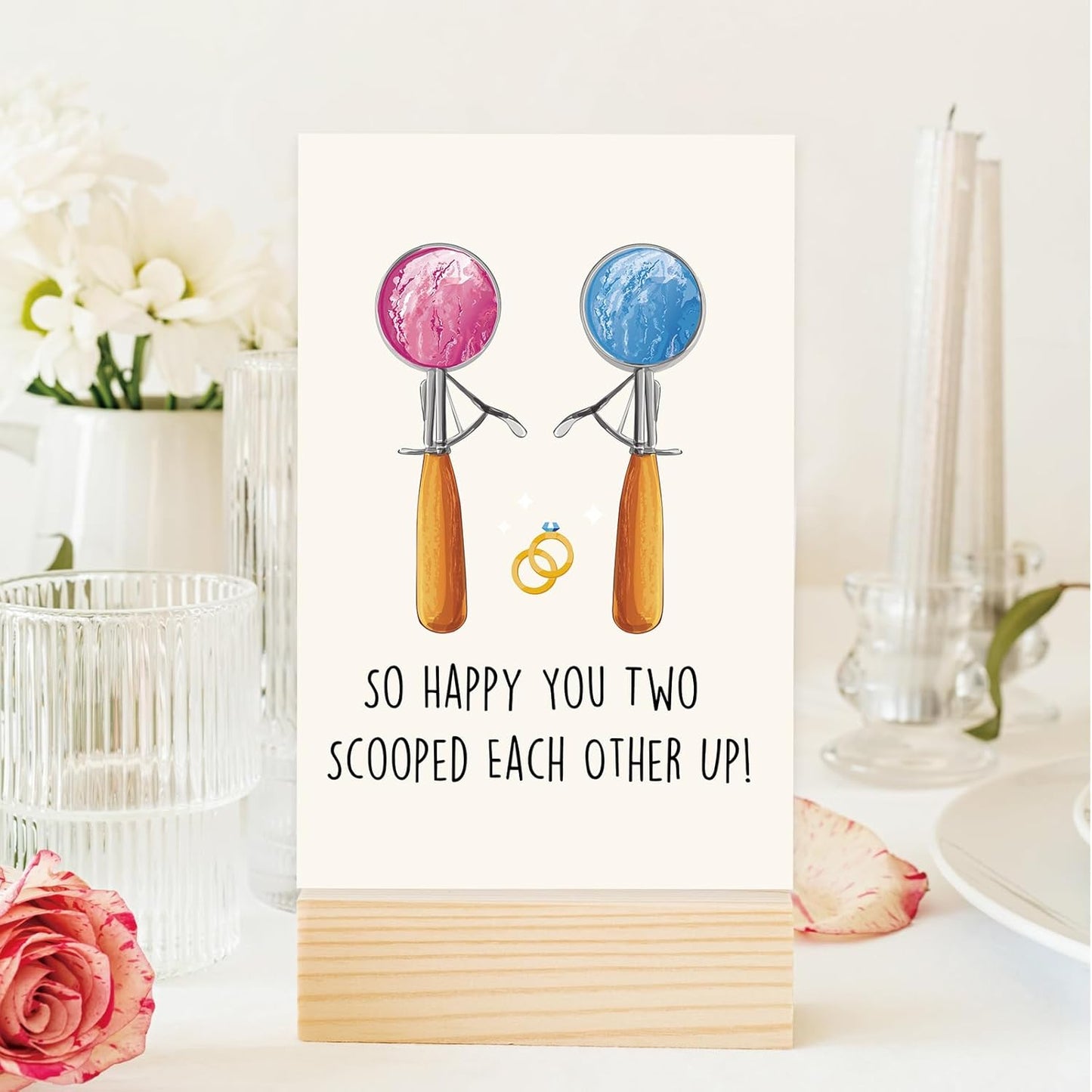 OJsensai Cute Wedding Card, Funny Engagement New Card for girlfriend boyfriend, Comfort Wedding Decoration Gifts from Husband Wife, Happy Valentine's Day