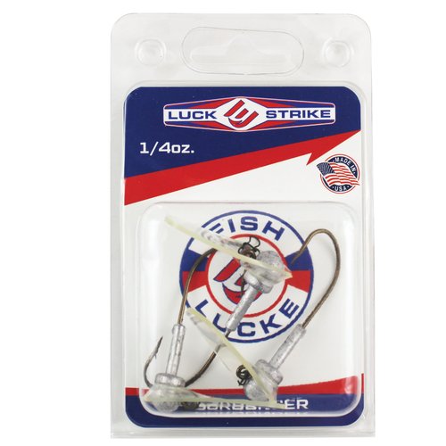 Luck E Strike Original Scrounger Jig Head (1/4 Ounce Long Bill) Creates Realistic Swimming Action to Soft Plastic Fishing Baits
