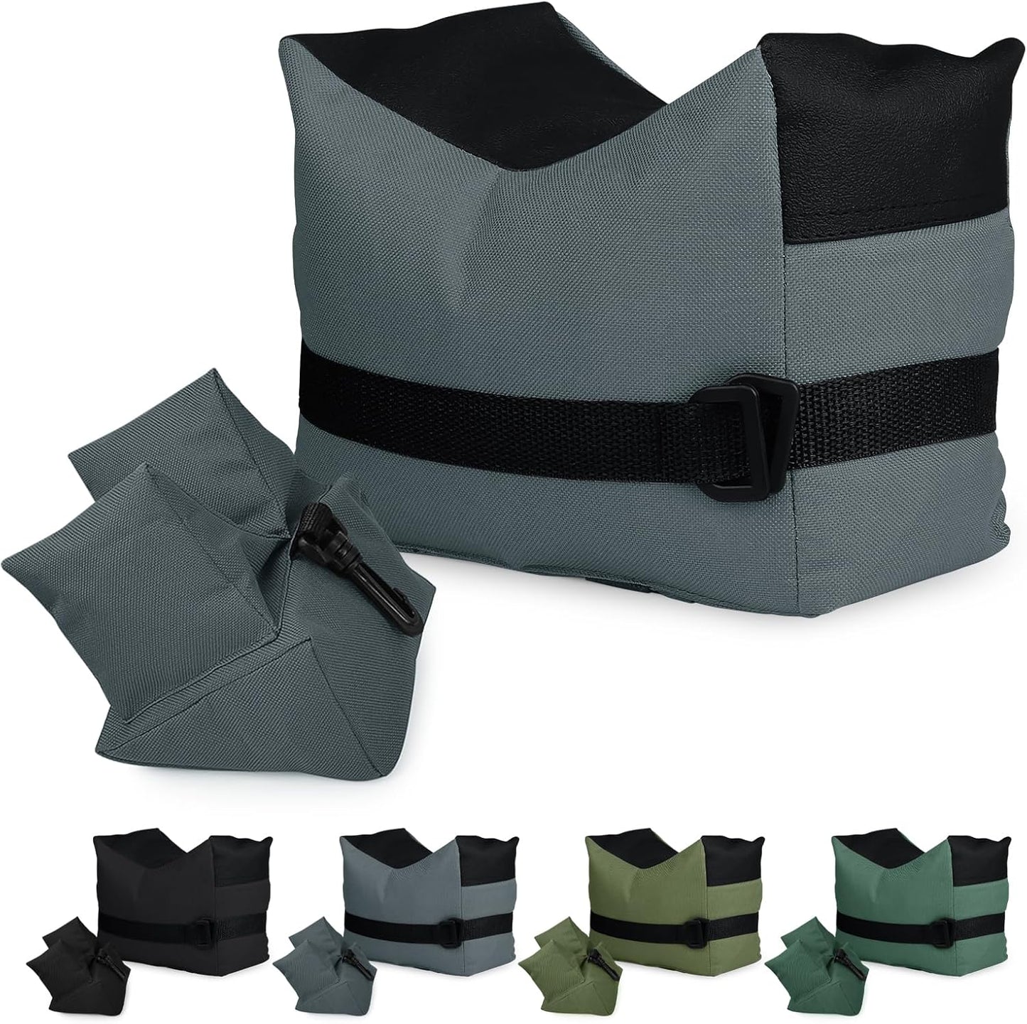 Twod Outdoor Shooting Rest Bags - Target Sports Bench Rest with Front & Rear Support SandBag Stand Holders for Gun Rifle Shooting Hunting Photography - Unfilled