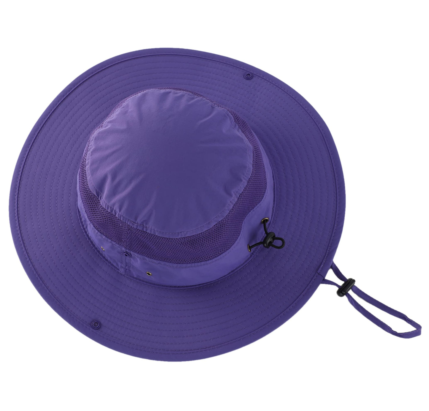 Connectyle Outdoor Mesh Sun Hat Wide Brim UV Sun Protection Hat Fishing Hiking Hat (Purple)