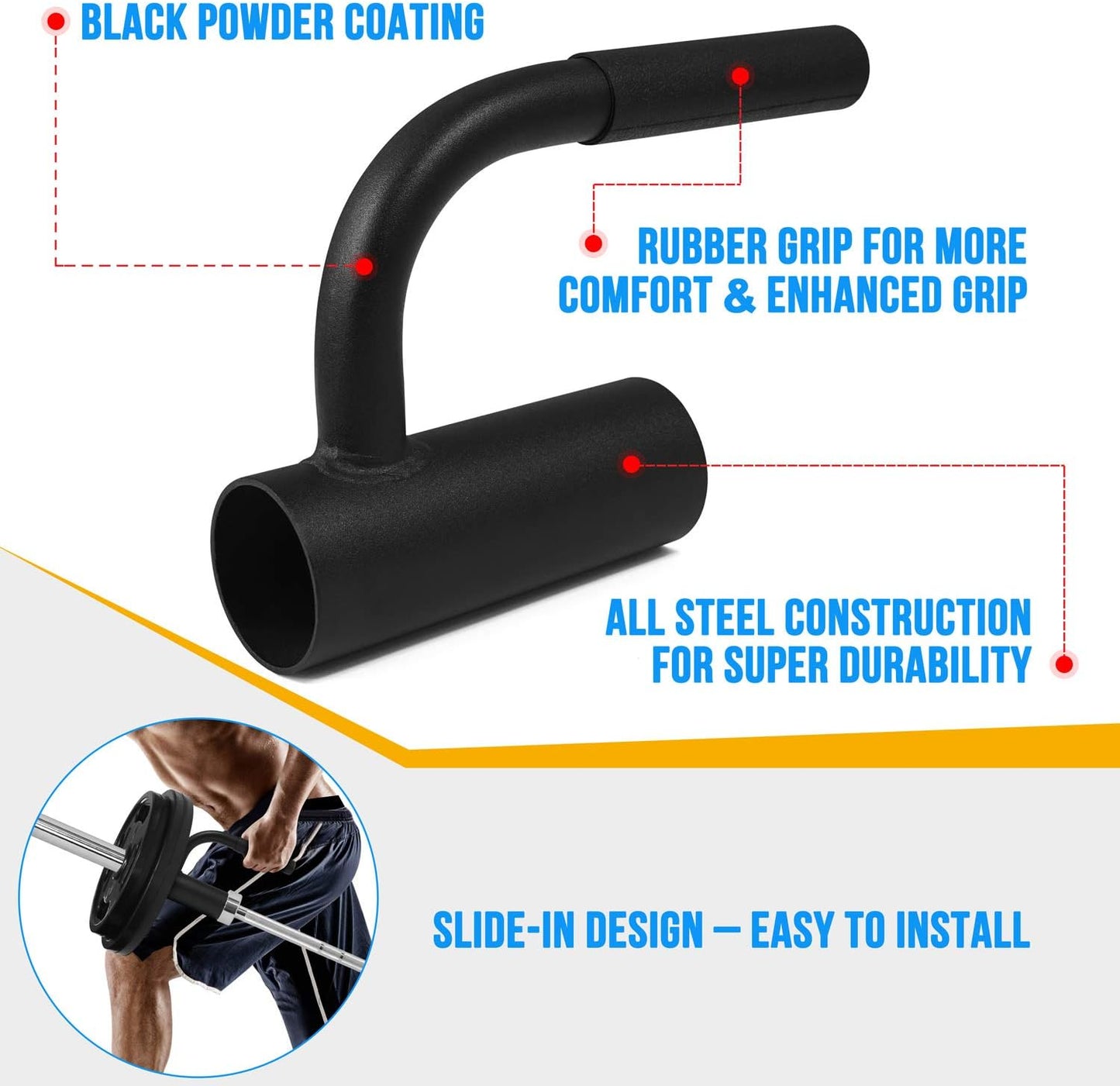 Yes4All T-Bar Row Platform with 360° Swivel – Fits 1” & 2” Olympic Bars – Easy Install