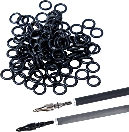 TOPARCHERY 100pcs 1/4 Inch O-Rings Specifically for Broadhead Replacement Rubber Bands Hunting Shooting Target