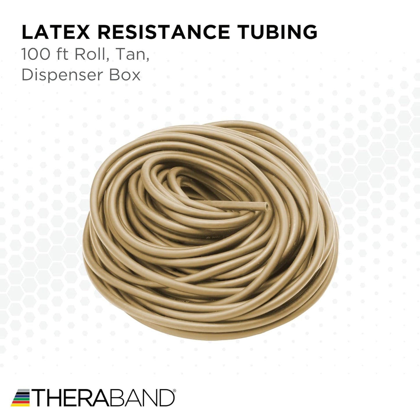 THERABAND Latex Resistance Tubing, Green, Heavy, Level 3, 100 ft Roll, Professional Grade Resistance Band for Exercise, Upper and Lower Body Workouts, Cut-to-Length, Color-Coded Levels