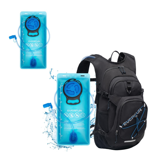 EVERFUN Hiking Hydration Backpack and Water Bladder 3-Liter Bargain Combination