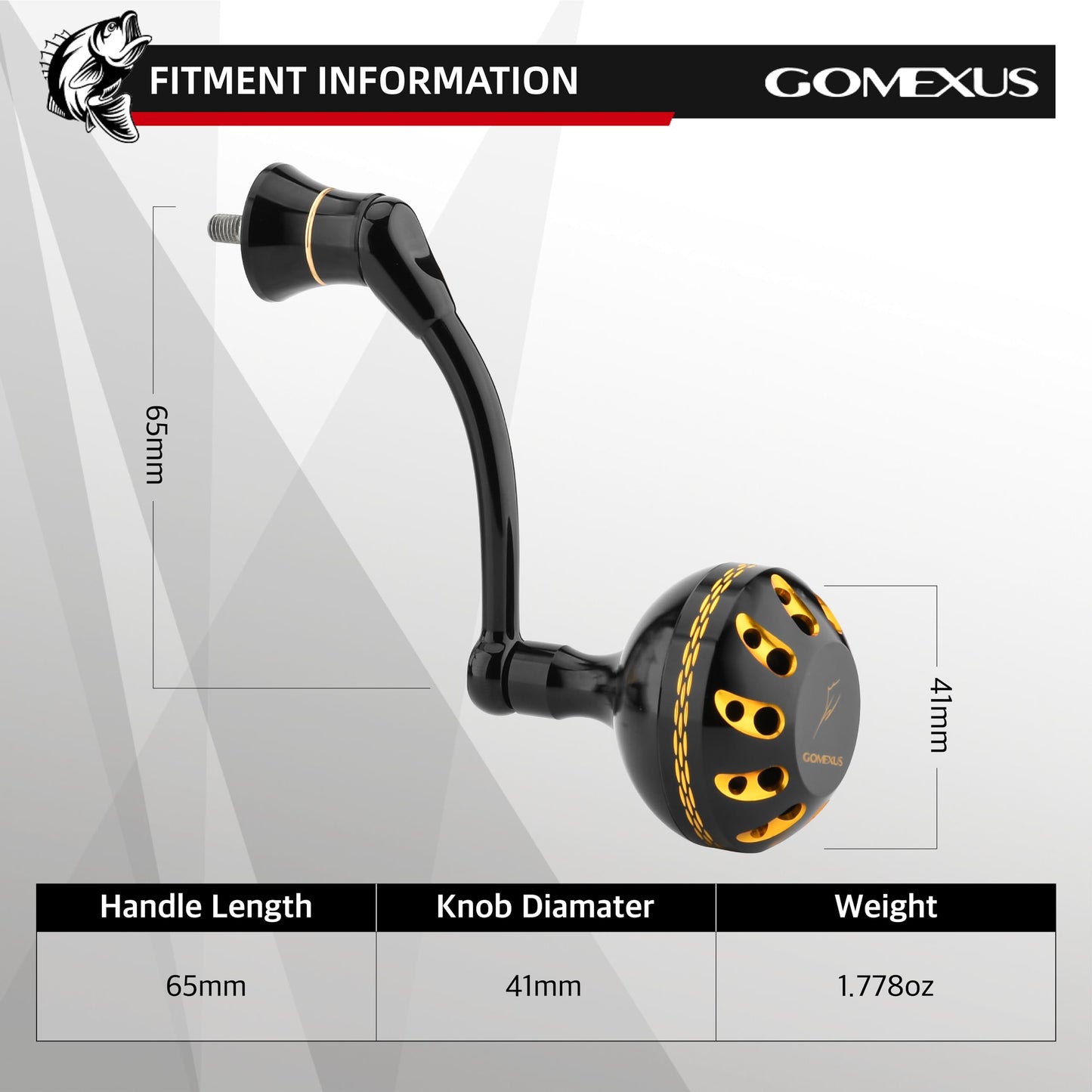GOMEXUS Power Handle for Shimano Baitrunner 4000 6000 Spinning Reel Handle-Only Compatible with Baitrunner D