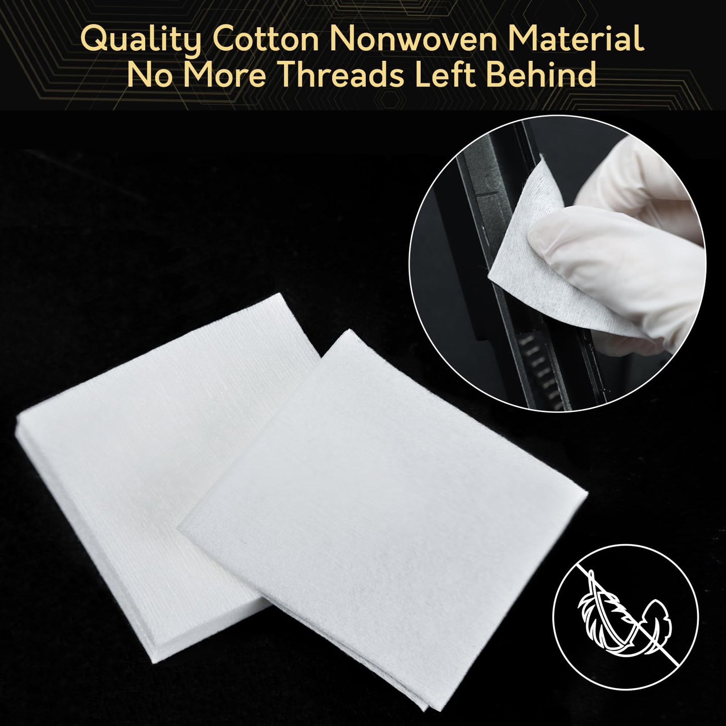 900PCS Gun Cleaning Patches in Storage Box - Thick, Highly Absorbent, Lint Free, 2"x2" Cleaning Patches for Firearms 9mm, 38-.45 Cal