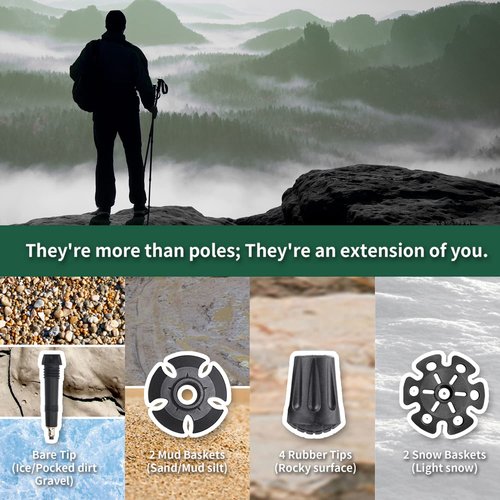 TheFitLife Collapsible Trekking Poles for Hiking – Lightweight Folding Walking Sticks for Men and Women with Extra-Long Foam Handle and Metal Flip Lock (Purle, 100-120cm for 4'11''-5'7'' Height)
