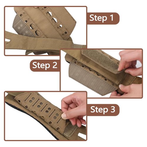 Sekonow 2 Pack Shoulder Strap Pad for Tactical Vest, Breathable Backpack Strap Pads Bag Strap Soft Mesh Cushion Pads for Plate Carrier, Chest Rig, Sling Bag, Duffle Bag (Khaki)