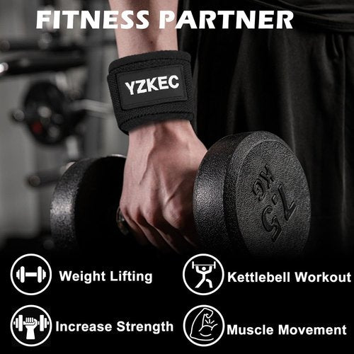 YZKEC Lifting Straps & Wrist Wraps (Bundle) Green+Green