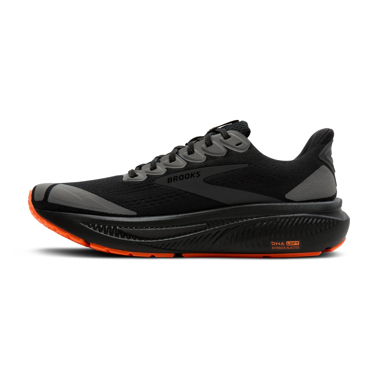 Brooks Women’s Ghost 17 Neutral Running Shoe - Black/Orange - 10.5 Medium
