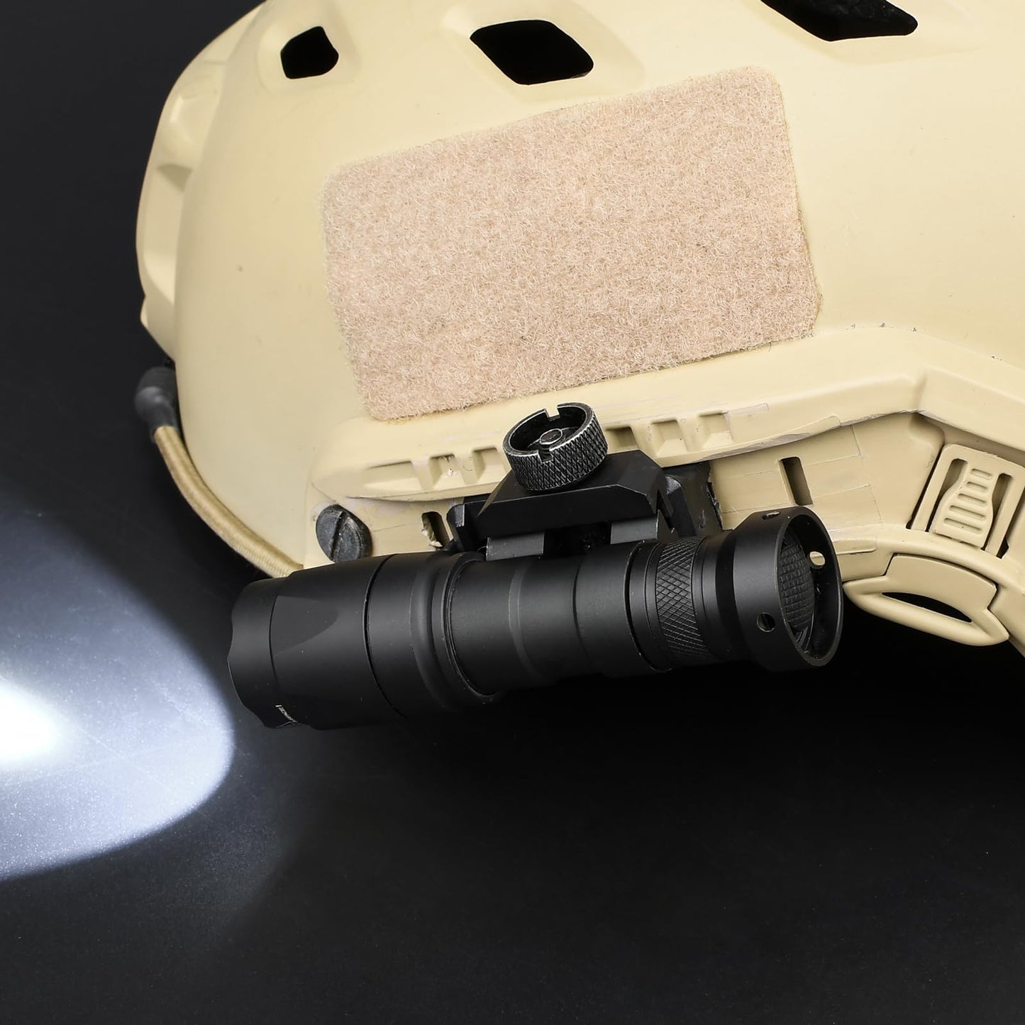 NECARL Tactical Helmet Flashlight Mount, Plastic Tactical Helmet Rail Slider Mount for Fast Helmet, Compatible with M300 M600 Series Flashlight Scout Light Weapon Light